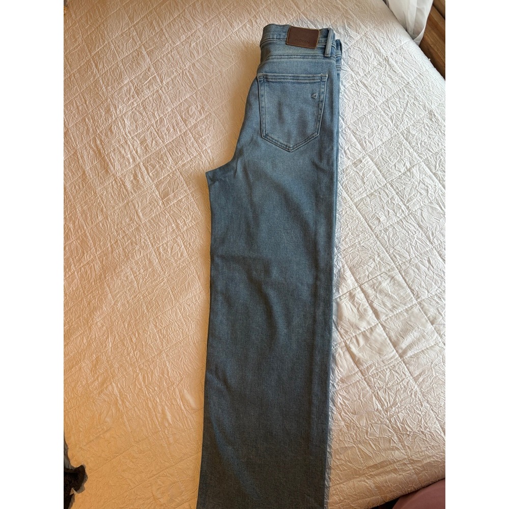 Hidden Los Angeles Jeans Womens 28 Light Wash High Rise Wide Leg Raw Hem Denim